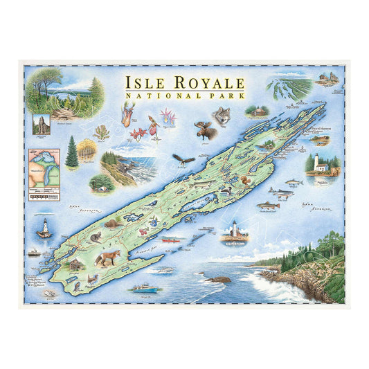 Isle Royale National Park 1000 Piece Jigsaw Puzzle Xplorer Maps - BIG FRENCHIES