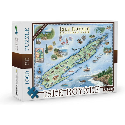 Isle Royale National Park 1000 Piece Jigsaw Puzzle Xplorer Maps - BIG FRENCHIES