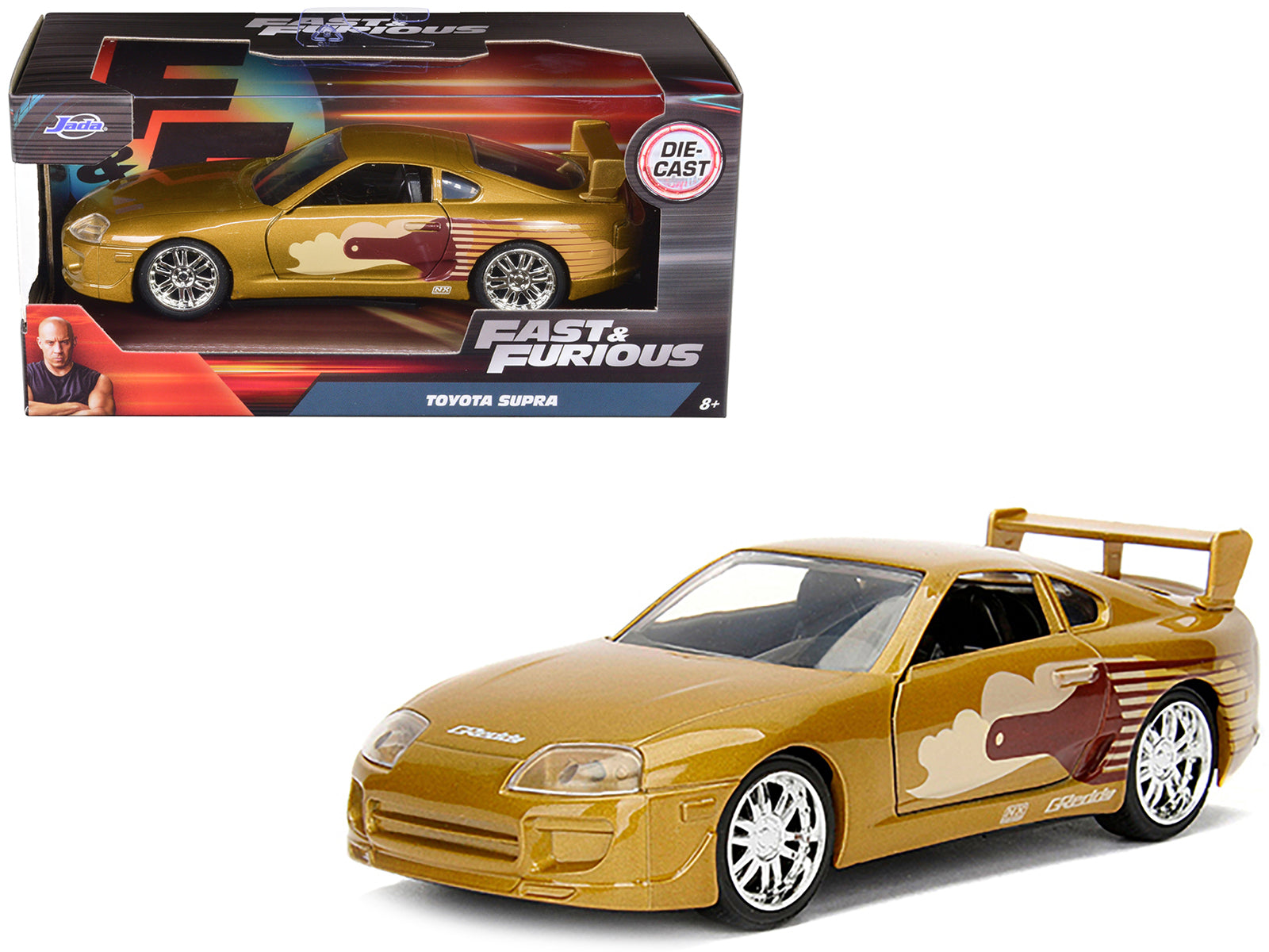 Slap Jack's Toyota Supra Gold "Fast & Furious" Movie 1/32 Diecast Model Car by Jada - BIG FRENCHIES