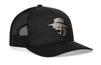 JBR Silver Logo  |  Black Metallic Leather Snapback