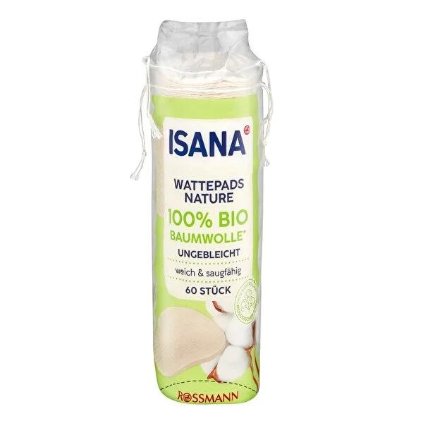 Isana Organic Cotton Pads - 60 Count, Natural Makeup Removal & Skincare