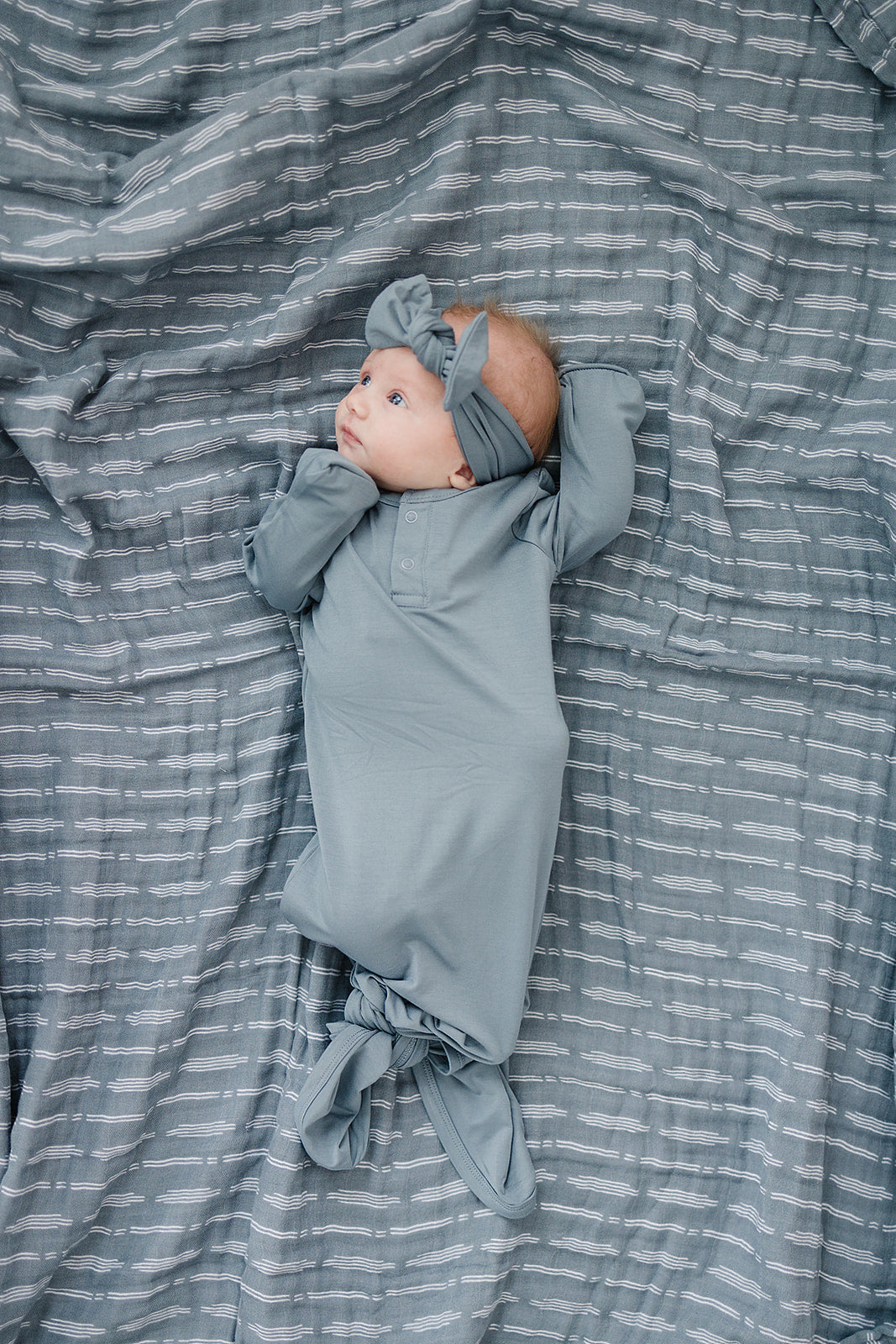 Dusty Blue Bamboo Head Wrap - BIG FRENCHIES