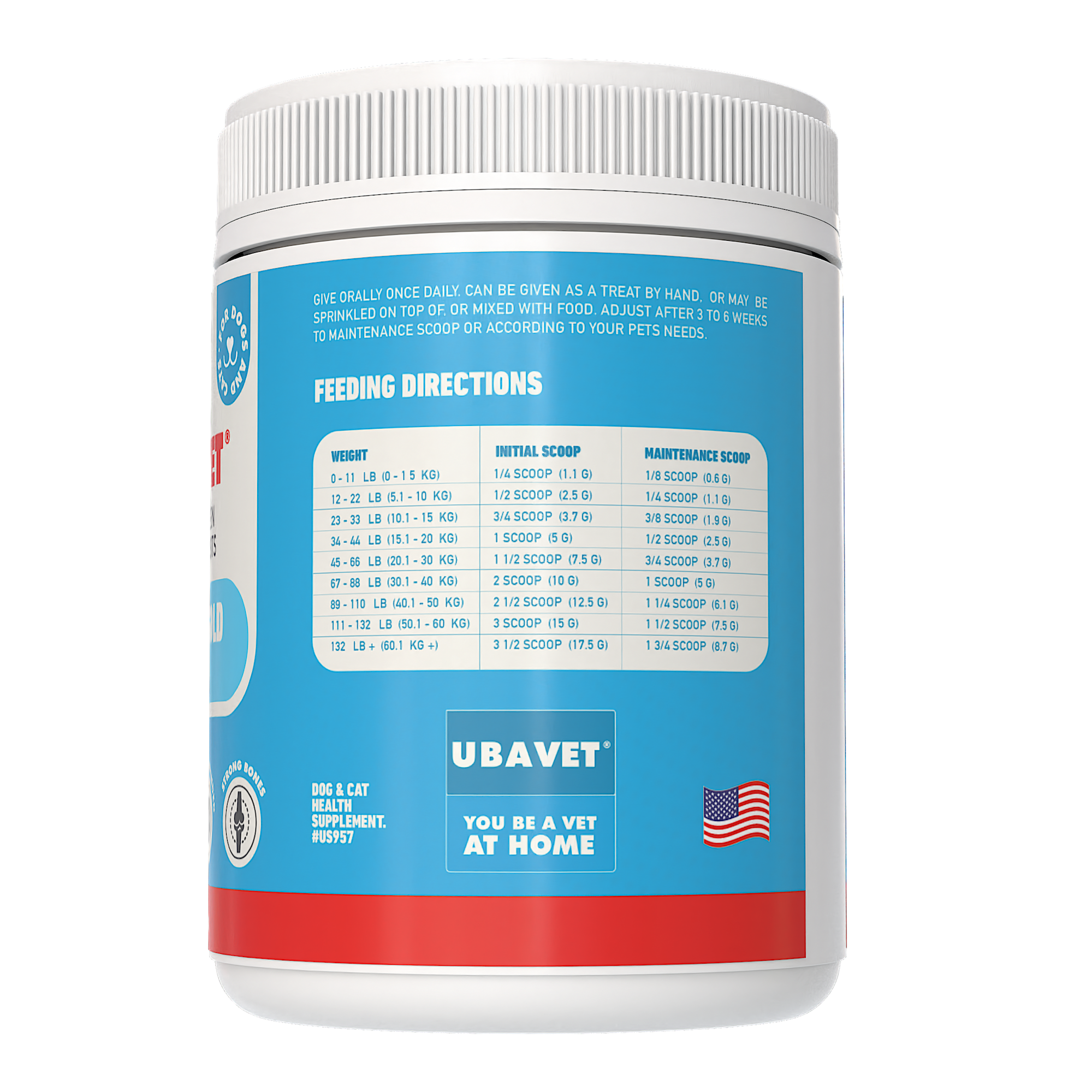 UBAVET Joint Gold Support Powder for Dogs & Cats – 8.8 oz / 250 g - BIG FRENCHIES