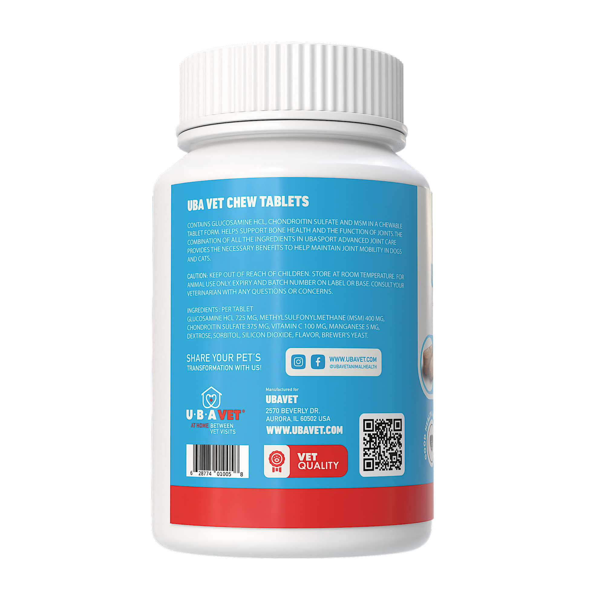 UBAVET Joint Support Advanced Joint Care Chew Tablets for Dogs & Cats - BIG FRENCHIES