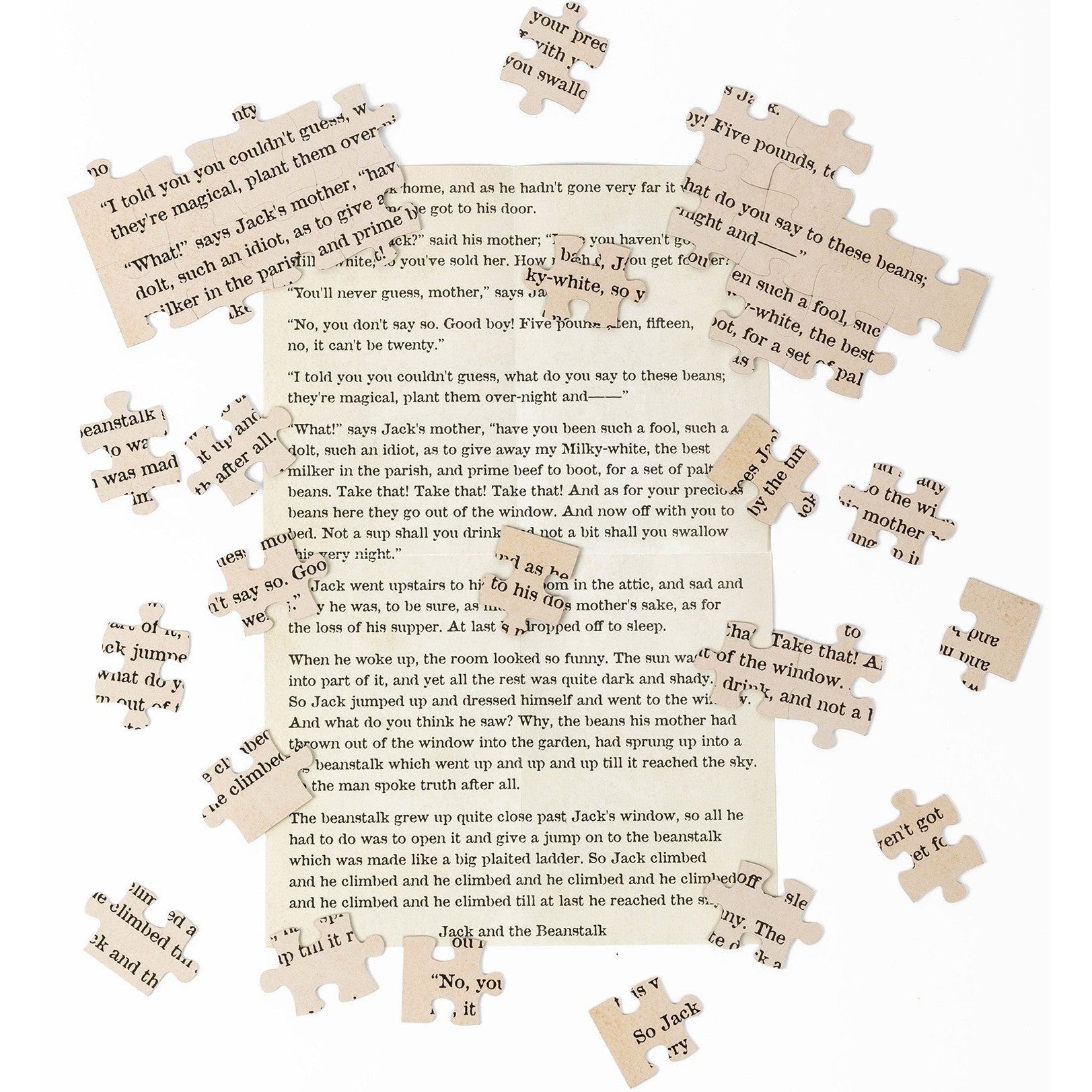 Jack & the Beanstalk Double-Sided 96 Piece Jigsaw Puzzle Professor Puzzle