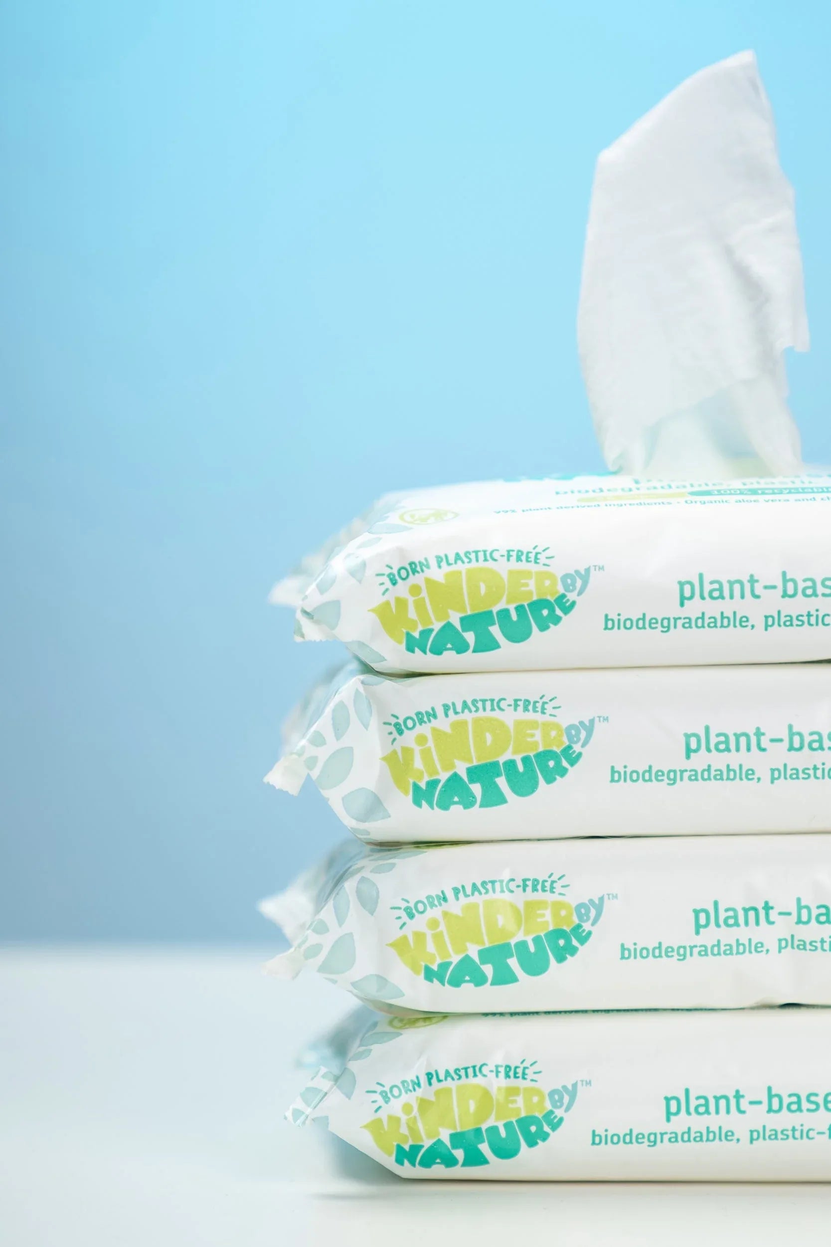 Kinder by Nature 100% Biodegradable Plant-Based Baby Wipes - 672 Count (12 packs of 56 wipes) - BIG FRENCHIES