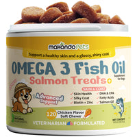 Omega 3 for Dogs - Salmon Oil - 120 Soft Chews - BIG FRENCHIES