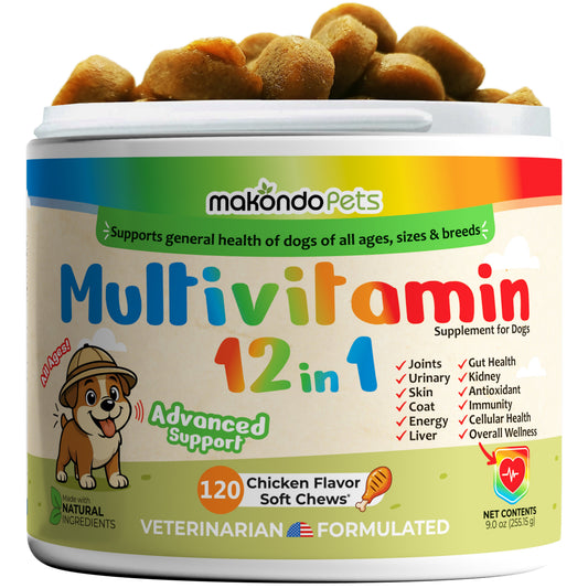 12 in 1 Multivitamin for Dogs - 120 Soft Chews - BIG FRENCHIES