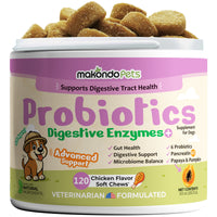 Dog Probiotics Digestive Enzymes - 120 Soft Chews - BIG FRENCHIES