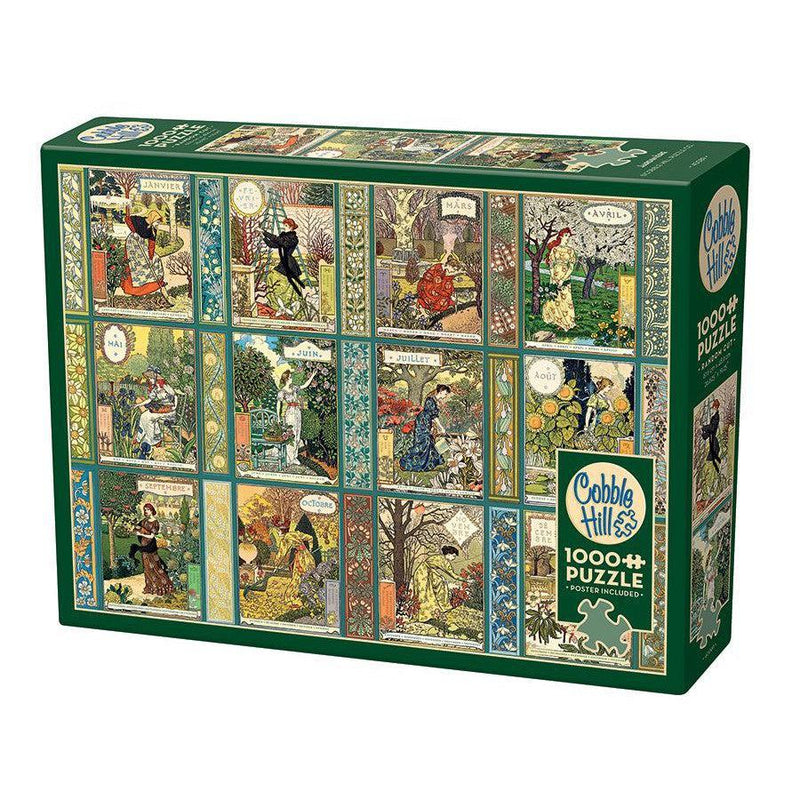 Jardiniere: A Gardener's Calendar 1000 Piece Jigsaw Puzzle Cobble Hill - BIG FRENCHIES