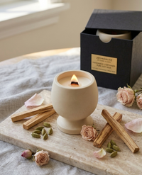 Jesmonite Pedestal Candle