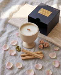 Jesmonite Pedestal Candle
