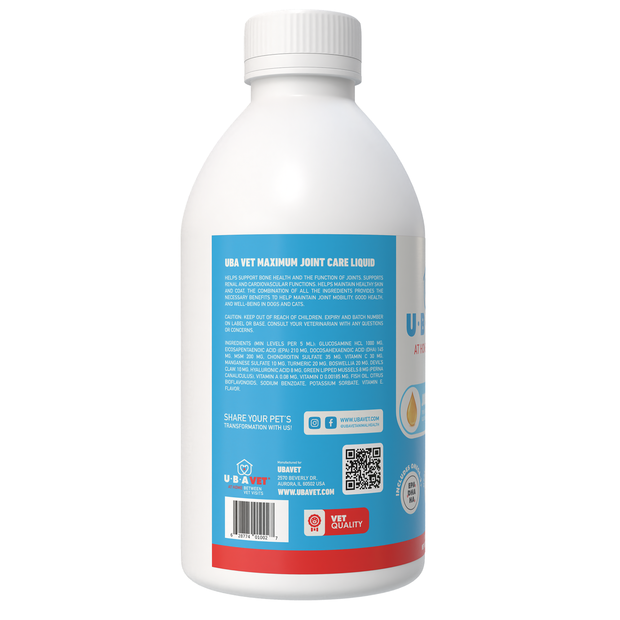 UBAVET Joint Power MEG Maximum Joint Support Liquid for Dogs & Cats - BIG FRENCHIES