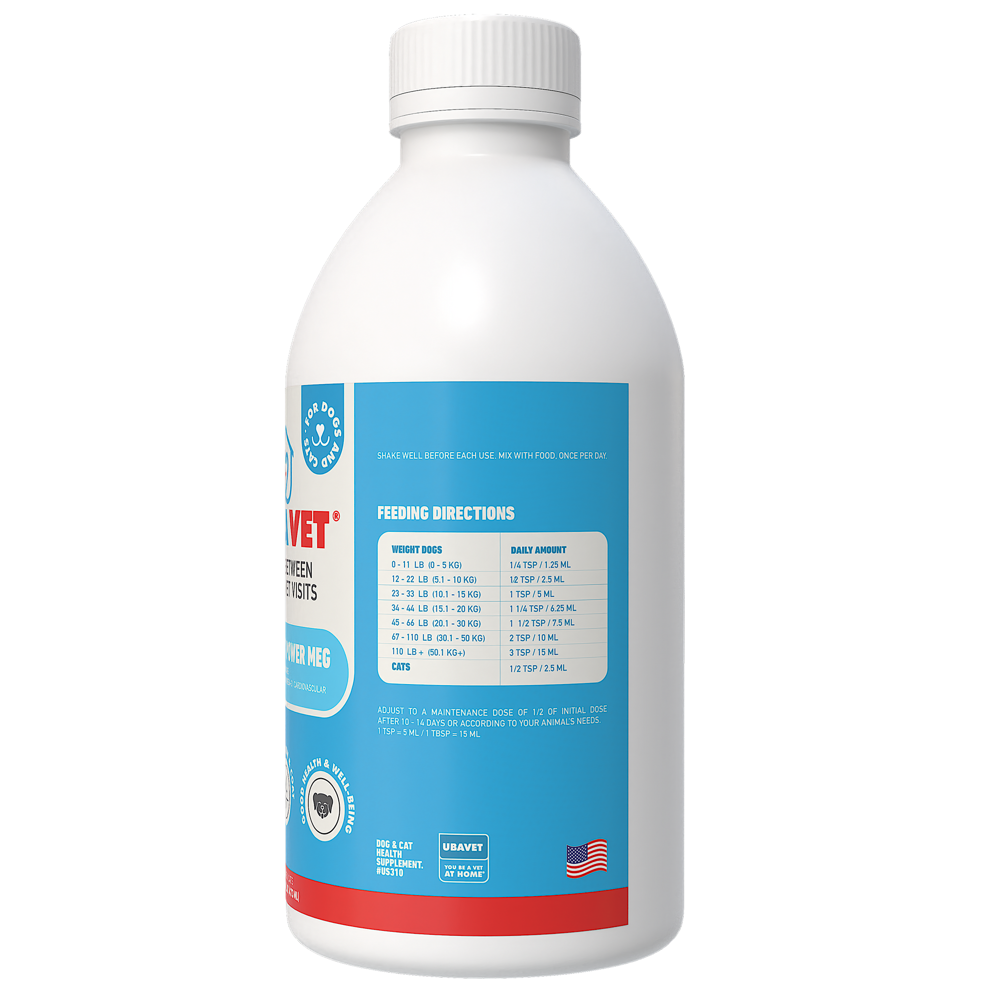 UBAVET Joint Power MEG Maximum Joint Support Liquid for Dogs & Cats - BIG FRENCHIES