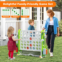 Jumbo 4-to-Score Game with Ring-toss and Basketball Hoop