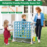 Jumbo 4-to-Score Game with Ring-toss and Basketball Hoop