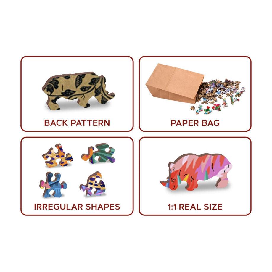 Jungle 300 Piece Wood Jigsaw Puzzle Wooden City