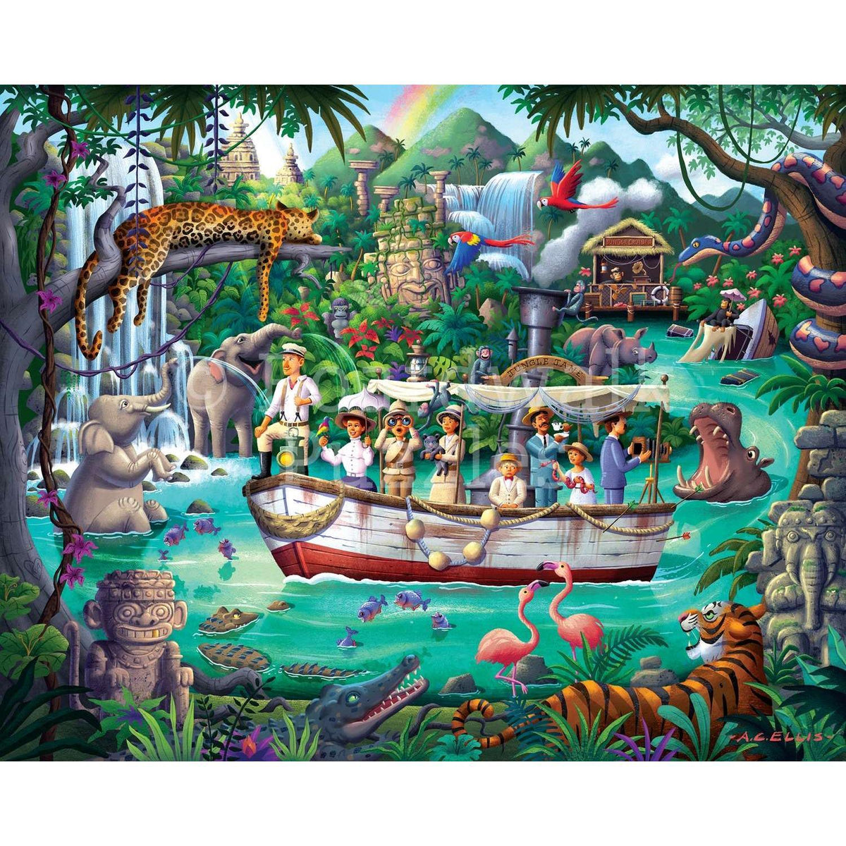 Jungle River Expedition 1000 Piece Jigsaw Puzzle Boardwalk - BIG FRENCHIES
