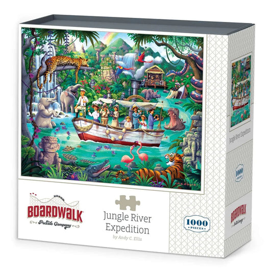 Jungle River Expedition 1000 Piece Jigsaw Puzzle Boardwalk - BIG FRENCHIES
