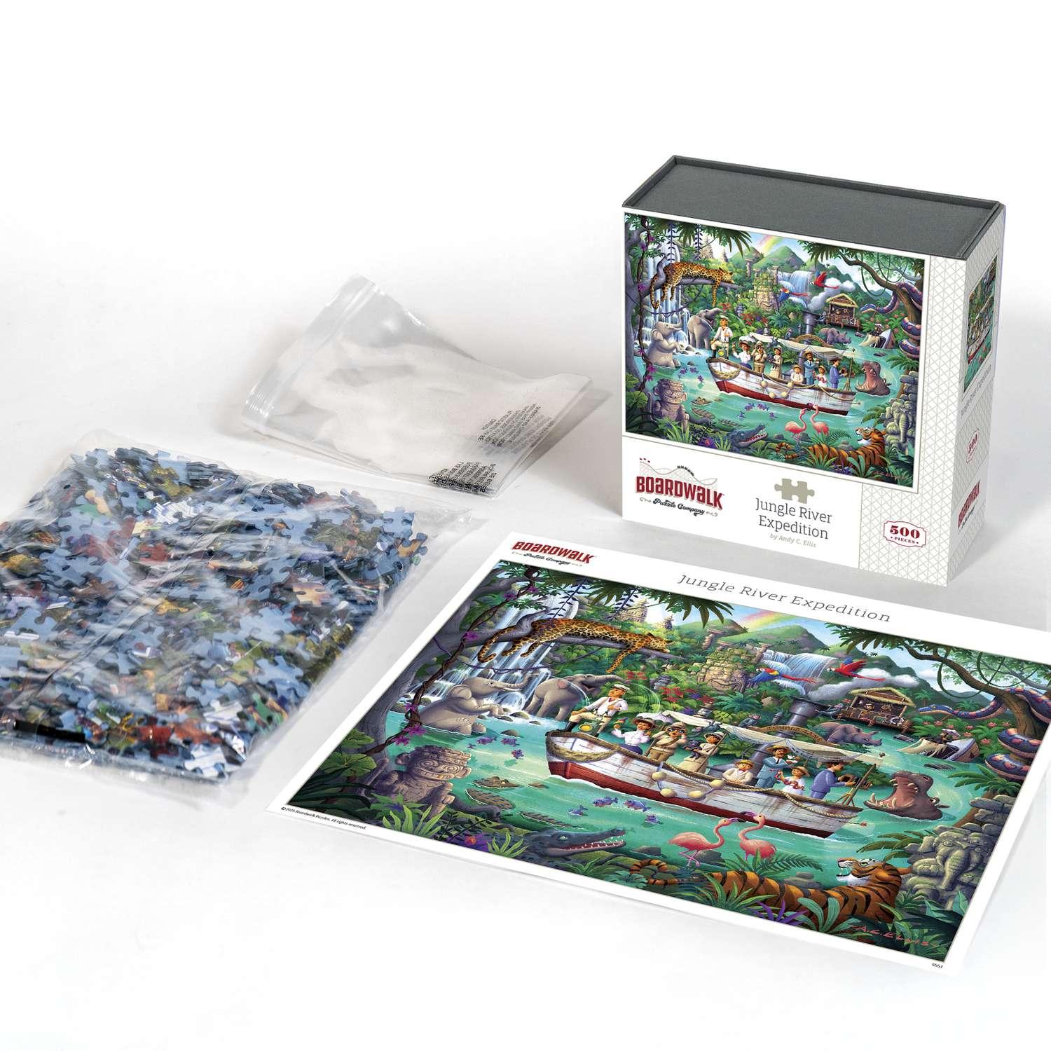 Jungle River Expedition 500 Piece Jigsaw Puzzle Boardwalk - BIG FRENCHIES