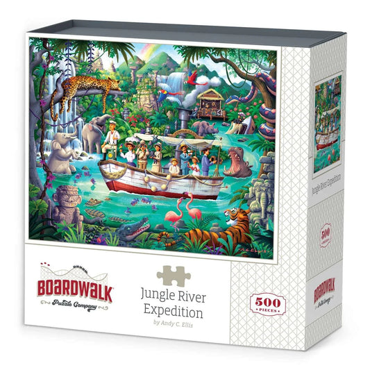 Jungle River Expedition 500 Piece Jigsaw Puzzle Boardwalk - BIG FRENCHIES