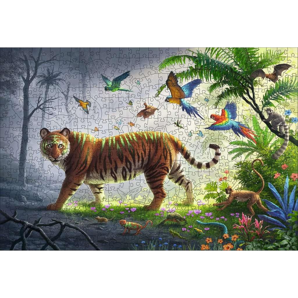 Jungle Tiger 500 Piece Wood Jigsaw Puzzle Ravensburger