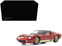 Lamborghini Miura P 400 Red with Gold Accents 1/18 Diecast Model Car by Kyosho
