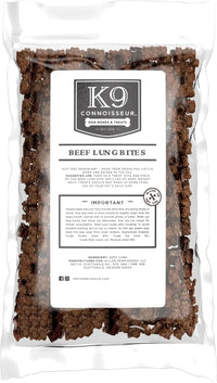 K9 Connoisseur Beef Lung Dog Treats 8 oz & 2.5 lb USA Single Ingredient Bulk