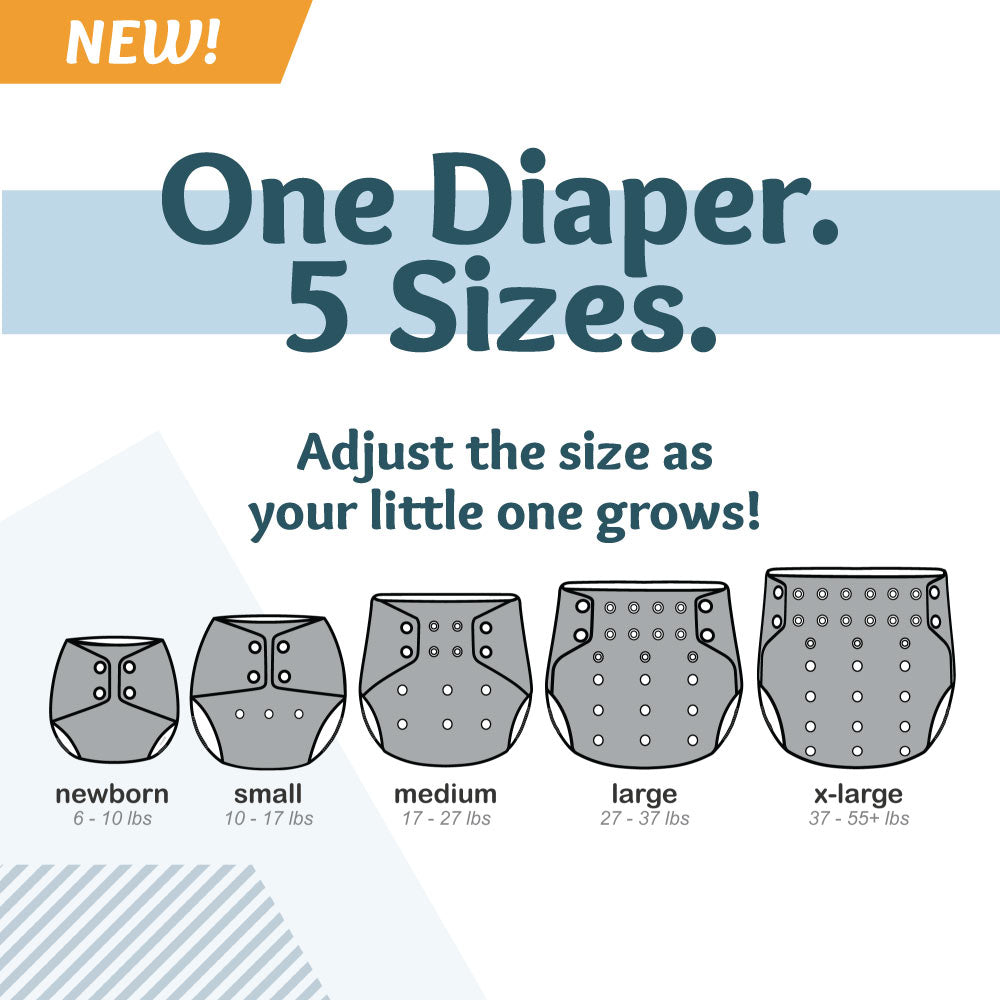 Rumparooz Stay Dry G3 One Size Pocket Cloth Diaper - Aquarius Blue