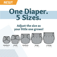 Rumparooz OBV G3 One Size Pocket Cloth Diaper - Glacier Gray