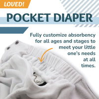 Rumparooz Stay Dry G3 One Size Pocket Cloth Diaper - Castle Gray