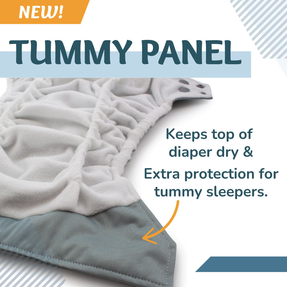 Rumparooz OBV G3 One Size Pocket Cloth Diaper - Storm White
