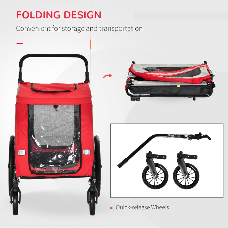 2-In-1 Pet Bike Trailer Stroller - BIG FRENCHIES
