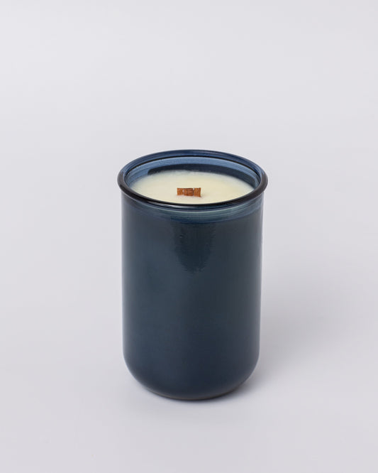 Shared Trauma Candles - Layoffs - 13 Oz Crackling Wood Wick - Worn Leather & Citron - BIG FRENCHIES