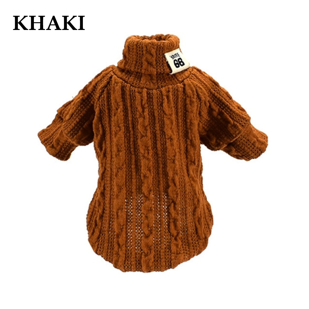 Winter Warm Knitted Turtleneck Sweater for Small Dogs or Cats - BIG FRENCHIES