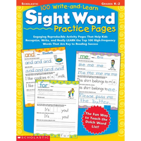 100 Write-And-Learn Sight Word Practice Pages: Engaging Reproducible Activity Pages That Help Kids Recognize, Write, and Really Learn the Top 100 High - Paperback