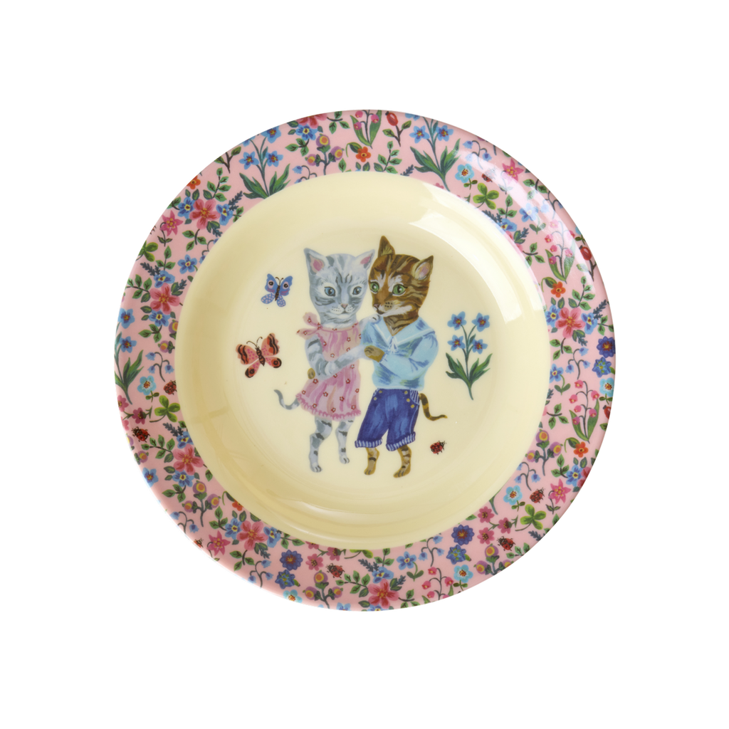 Melamine Kids Bowl | Nathalie Lété Pink Print - 8.4oz