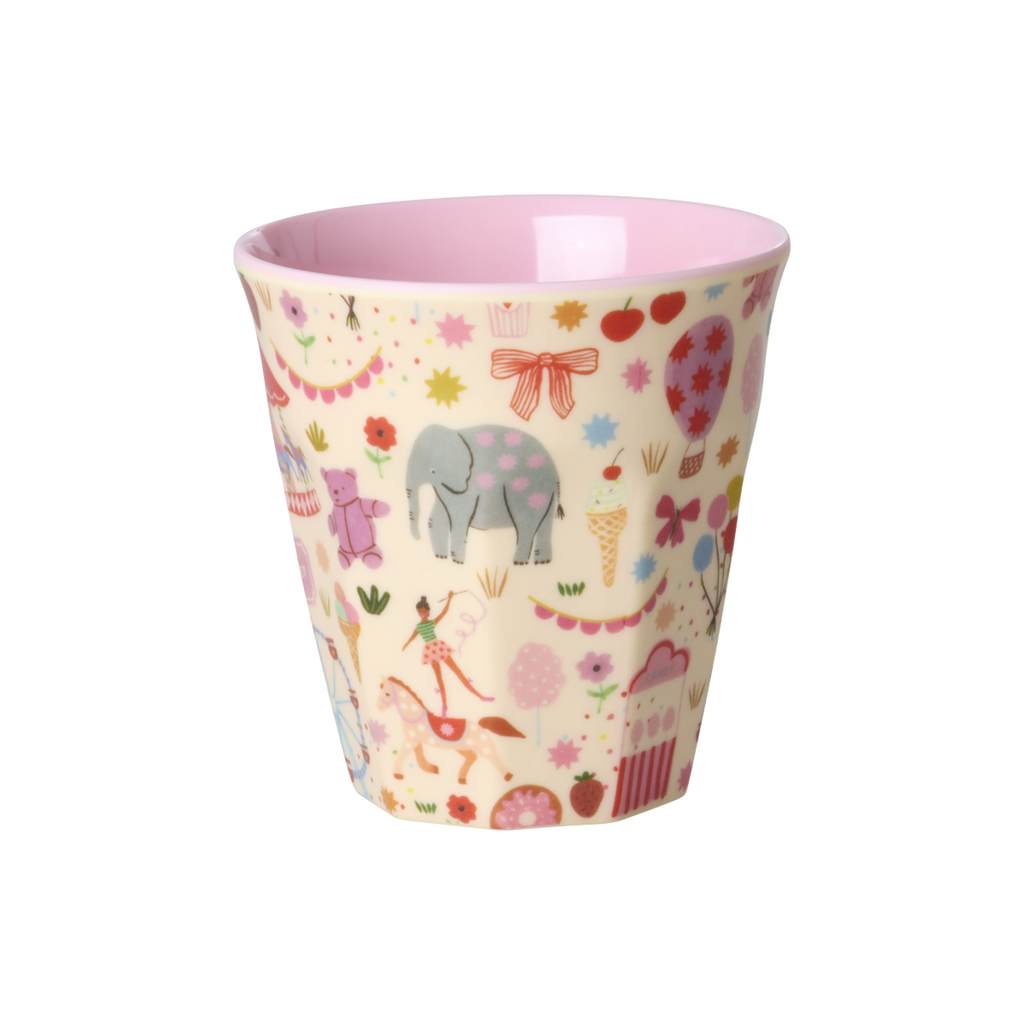 Kids Melamine Cup - Small - Fun Fair Pink Print - 5.4oz -