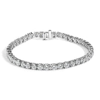 IGI Certified 14K White Gold 6.0 Cttw Lab Grown Diamond Tennis Bracelet