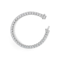 IGI Certified 14K White Gold 15.0 Cttw Oval Cut Lab Grown Diamond Tennis Bracelet