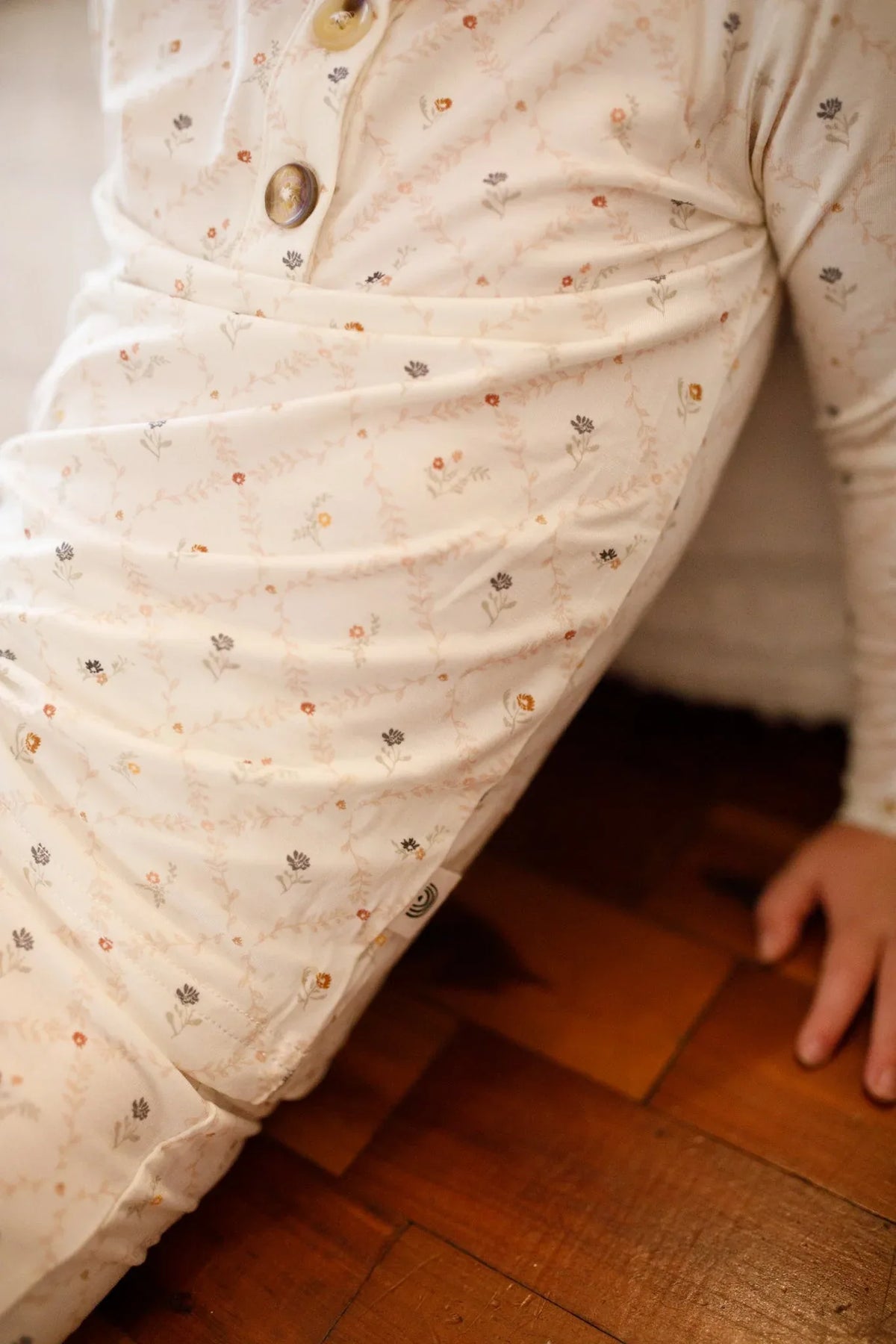 Vintage Blooms 2pc Henley Bamboo Pajamas - Sizes Newborn & Up! - BIG FRENCHIES