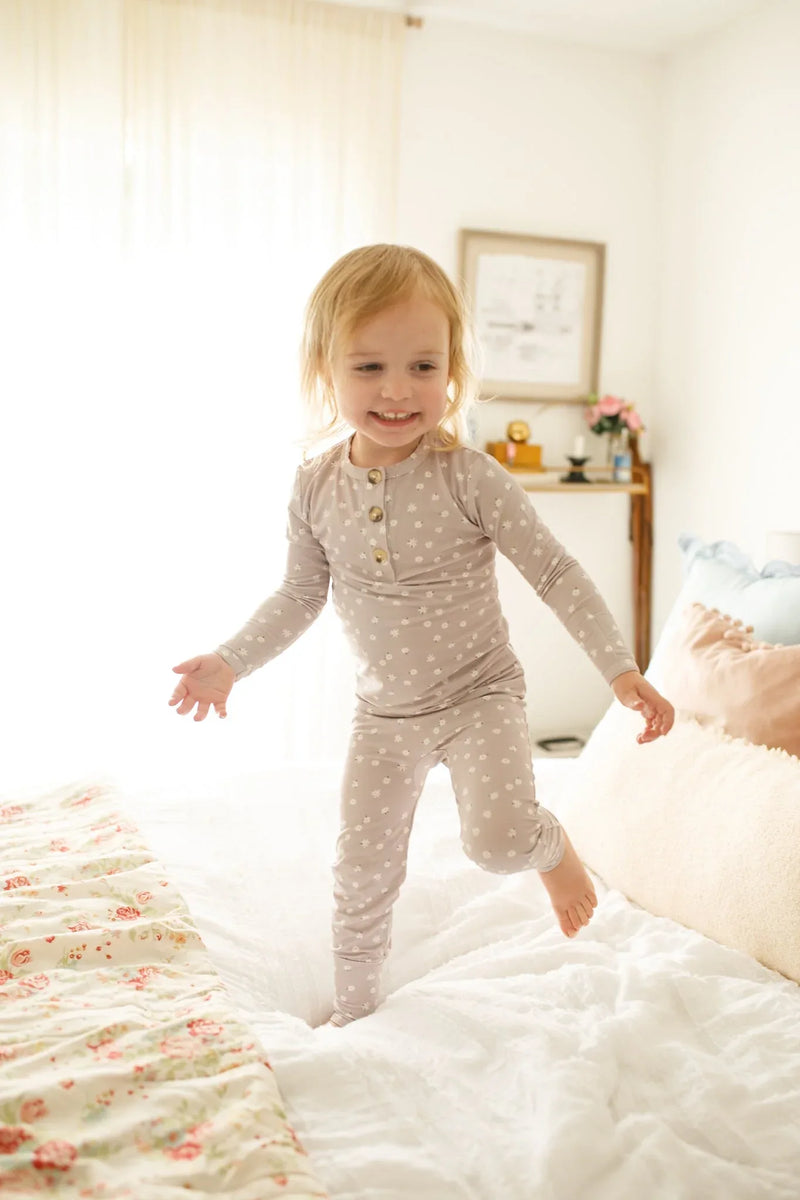 Oopsie Daisy 2pc Henley Bamboo Pajamas - Sizes Newborn & Up! - BIG FRENCHIES