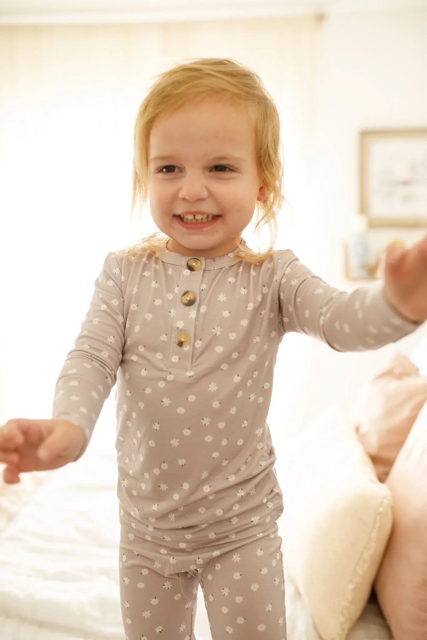 Oopsie Daisy 2pc Henley Bamboo Pajamas - Sizes Newborn & Up! - BIG FRENCHIES