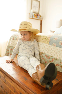 Blue Belle 2pc Ribbed Bamboo Pajamas - BIG FRENCHIES