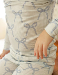 Blue Belle 2pc Ribbed Bamboo Pajamas - BIG FRENCHIES