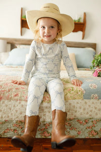 Blue Belle 2pc Ribbed Bamboo Pajamas - BIG FRENCHIES