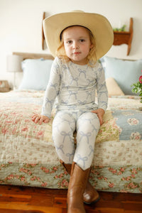 Blue Belle 2pc Ribbed Bamboo Pajamas - BIG FRENCHIES