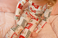 Christmas Patchwork Bamboo Christmas Pajamas - 2pc Set - BIG FRENCHIES