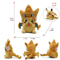 24 Pcs Pokemon Pikachu Cosplay Toys Charizard Snorlax Garchomp Tyranitar Hydreigon Anime Stuffed Plush Cartoon Peluche Dolls - # BOT&G512610001