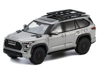 Toyota Sequoia TRD PRO Silver Metallic with Roof Rack 1/64 Diecast Model Car by GCD
